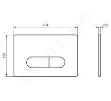 Ideal Standard Oleas Ovládací tlačítko splachování Oleas M1 (1)