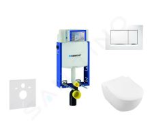 Geberit Kombifix Modul pro závěsné WC s tlačítkem Sigma20, bílá/lesklý chrom + Villeroy Boch - WC a sedátko, DirectFlush, SoftClose, CeramicPlus Geberit Kombifix Modul pro závěsné WC s tlačítkem Sigma20, bílá/lesklý chrom + Villeroy Boch - WC a sedátko, DirectFlush, SoftClose, CeramicPlus
