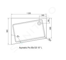Ravak Galaxy Pro 10° Čelní panel Asymetric Pro (1)