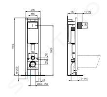 Ideal Standard ProSys Předstěnová instalace ECO M F pro závěsné WC (1)