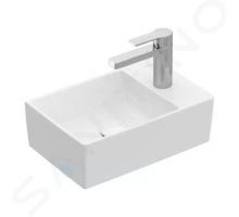 Villeroy & Boch Memento 2.0 Umývátko 40x26 cm, bez přepadu, 1 otvor pro baterii, alpská bílá Villeroy & Boch Memento 2.0 Umývátko 40x26 cm, bez přepadu, 1 otvor pro baterii, alpská bílá