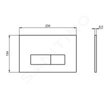 Ideal Standard Oleas Ovládací tlačítko splachování Oleas M2 (1)