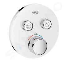Grohe Grohtherm SmartControl Termostatická vanová baterie pod omítku se 2 ventily, měsíční bílá Grohe Grohtherm SmartControl Termostatická vanová baterie pod omítku se 2 ventily, měsíční bílá