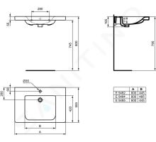Ideal Standard Connect Freedom Umyvadlo 60x56 cm (1)