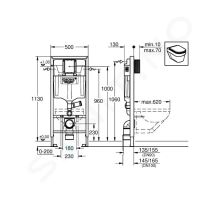 Grohe Rapid SL Předstěnový instalační prvek pro závěsné WC (1)