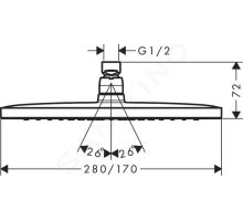 Hansgrohe Croma Hlavová sprcha E 280 (1)