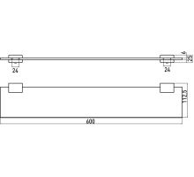 Emco Loft skleněná polička 60 cm chrom (1)