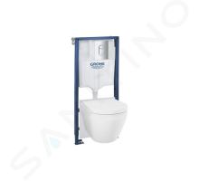 Grohe Solido Set předstěnové instalace, klozetu Euro Ceramic, sedátka SoftClose a tlačítka Arena Cosmopolitan, Triple Vortex, chrom