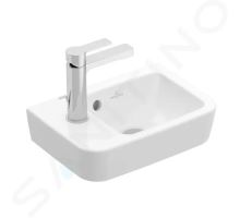 Villeroy & Boch O.novo Umývátko Compact 36x25 cm, s přepadem, 1 otvor pro baterii vlevo, alpská bílá Villeroy & Boch O.novo Umývátko Compact 36x25 cm, s přepadem, 1 otvor pro baterii vlevo, alpská bílá
