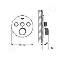 Grohe Grohtherm SmartControl Termostatická sprchová podomítková baterie (1)