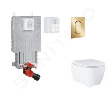 Grohe Uniset Set předstěnové instalace, klozetu, sedátka SoftClose a tlačítka Arena Cosmopolitan S, Cool Sunrise Grohe Uniset Set předstěnové instalace, klozetu, sedátka SoftClose a tlačítka Arena Cosmopolitan S, Cool Sunrise